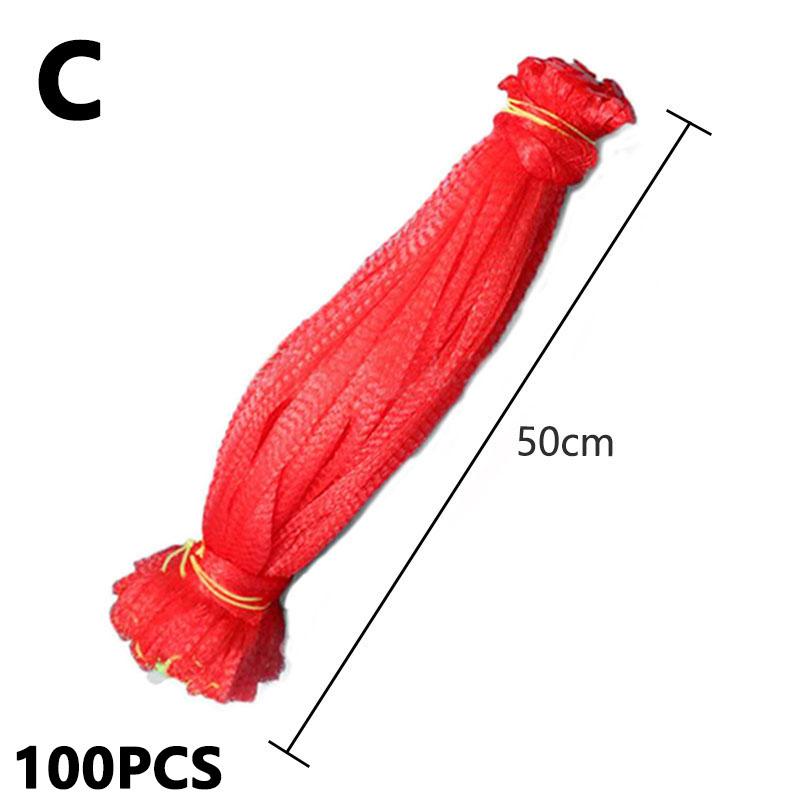 100 шт., сумка для хранения органайзера, пластиковая нейлоновая сетка, сетчатая сумка для садоводства, овощей, игрушек, фруктов