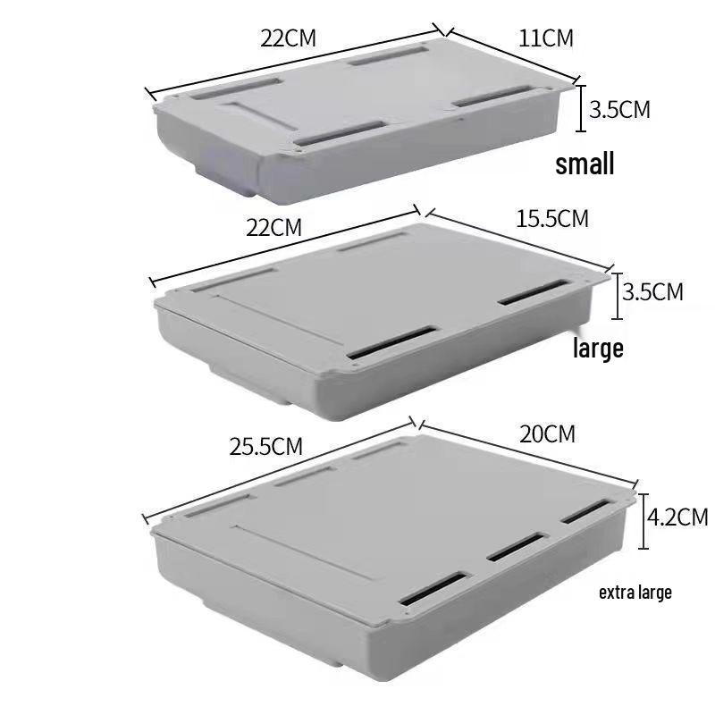 Under-Desk Adhesive Storage Drawer for Office & School Supplies