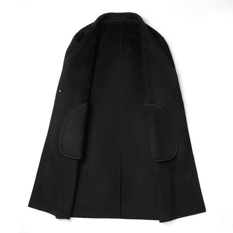 Wool Cashmere Coat Double-sided High-end Woolen Coat Men's Long Double-sided Woolen Coat