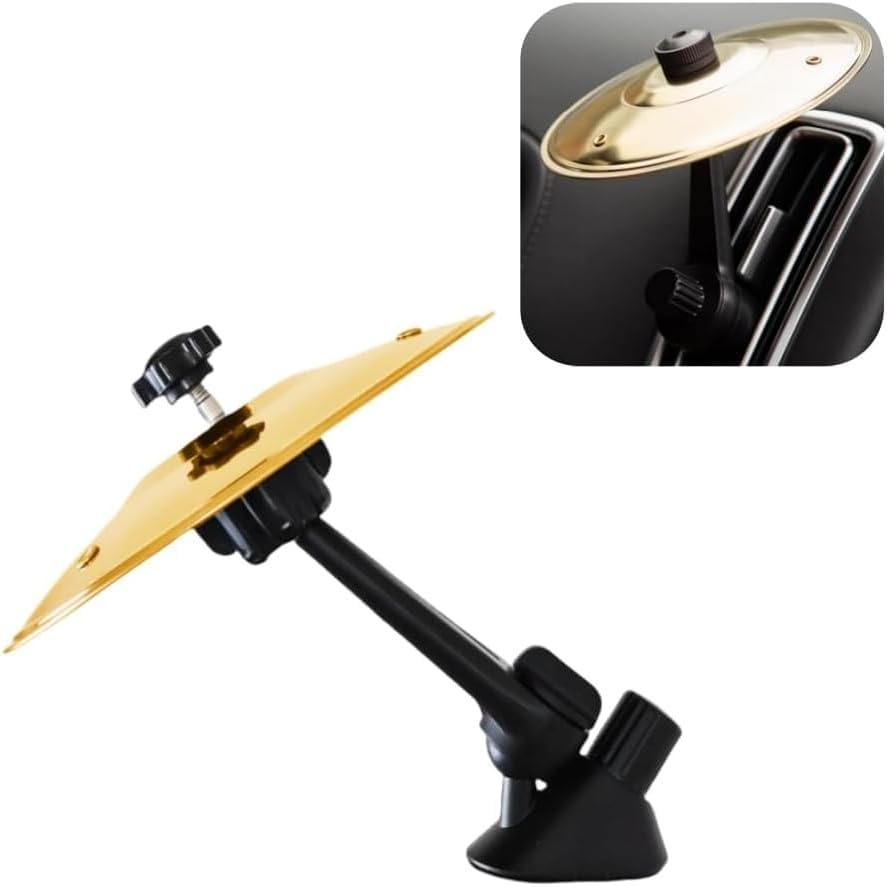 1 шт. Автомобильный крэш-тарелка, воздуховод, мини-барабан, автомобильные тарелки для ручной игры, автомобильная тарелка для барабана, воздуховод, музыкальный инструмент для автомобильного интерьера