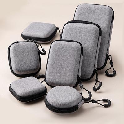 Мини-сумка для хранения цифровых продуктов, портативные серые наушники, USB-кабель для передачи данных, зарядное устройство, U-Stick, чехол для хранения, противоударный защитный чехол