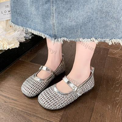 Женские сандалии 2025 Лето Новые Сетчатые Дышащие Уличные Повседневные Туфли Легкие Удобные Ремешок с Пряжкой Нескользящие Балетки