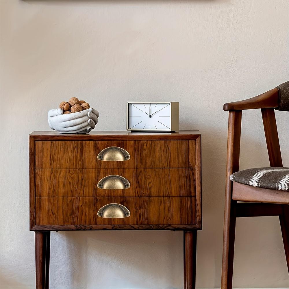 24 шт. антикварных латунных ручек для ящиков, антикварных латунных ручек для шкафов, винтажных ручек для чашек, для шкафов, гардеробов, мебельных ручек для комода, с винтами