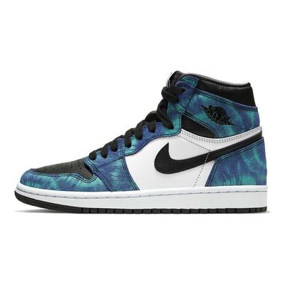 Женские кроссовки Air 1 Retro High OG Tie-Dye Зеленый Белый Черный CD0461-100