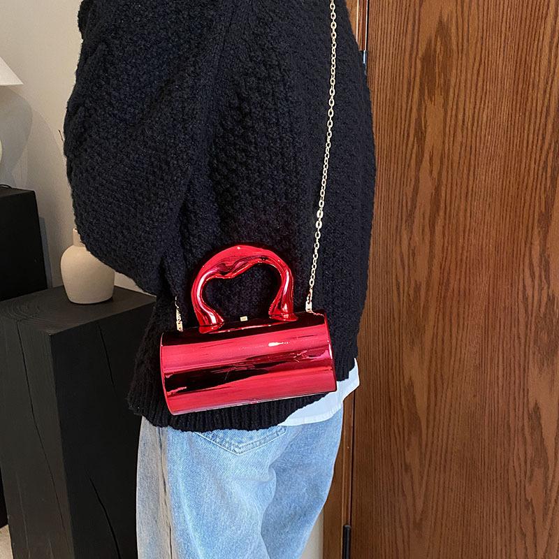 Конфетный цвет Сумка-цилиндр Як 2025 новая Мори мягкая девушка инс Интернет-знаменитость личность глянцевая на плечо мессенджер