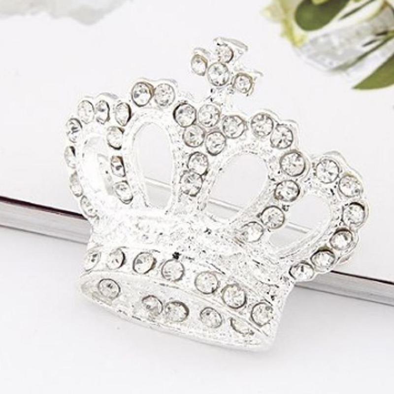 Модная элегантная женская брошь в форме короны принцессы на платье