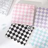 100sheets/pc Check Prints Square Rectangle Sticky Note Notebook Portable Memo Pad Notepad School Supplies