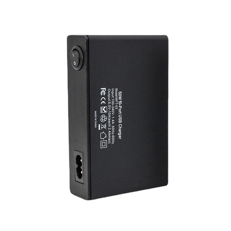 Многопортовое USB-зарядное устройство 65 Вт, быстрая зарядка PD 20 Вт, QC 3.0, совместимо с Apple и Huawei.