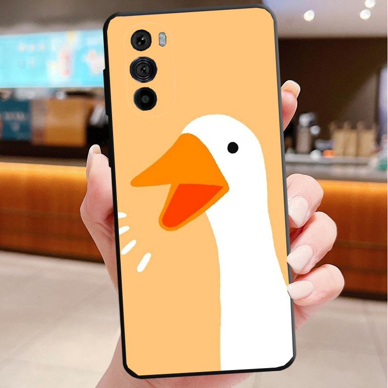 Милый Мультяшный Гусь Утка Чехол Для Телефона Для Motorola Edge 60 50 40 Pro 60 50 40 30 Ultra Neo Fusion Moto G Play G Stylus G Чехлы