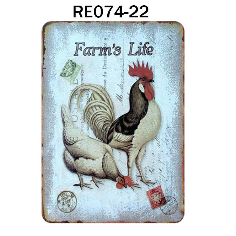 Happy-Hens свежие яйца металлическая жесть плакат куры фермерский магазин плакат винтажный ресторан настенный декор ретро таблички знаки 2030 см