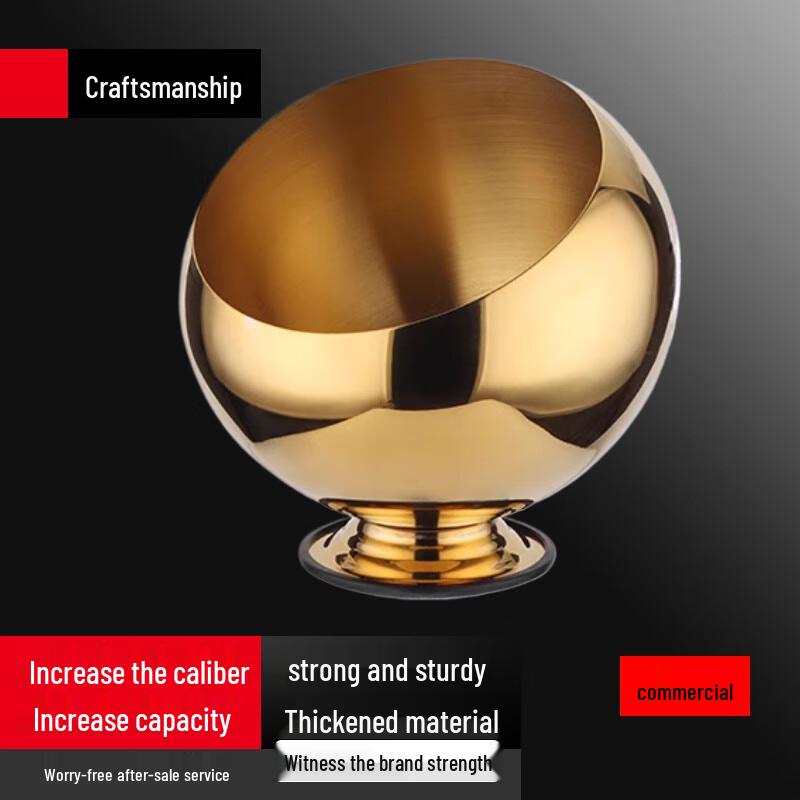 Yingbai Modern Gold 3-Tier Condiment Jar & Bowl Set, 22cm