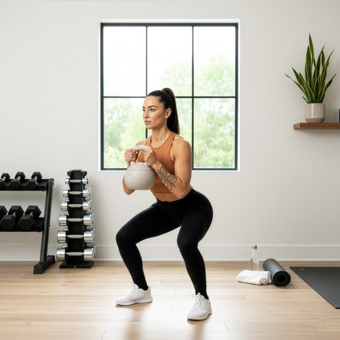 Kettlebell - SPRINGOS - 10 Kg - Souple - Ergonomique - Beige