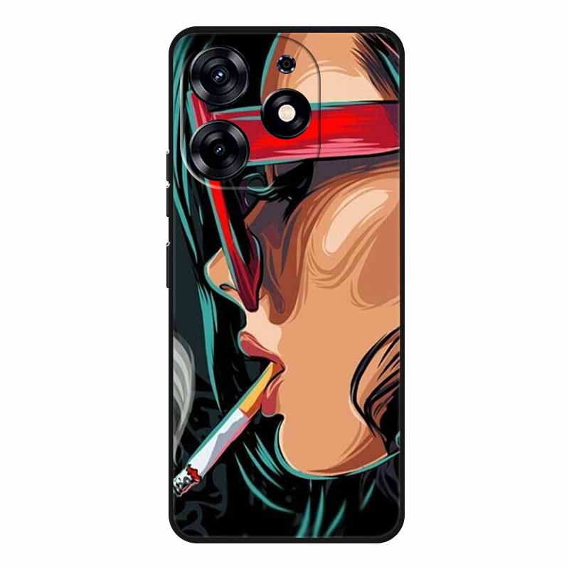 Милые Животные Мягкий Силиконовый TPU Чехол для Телефона Tecno Spark 20 Pro - Легкий и Ударопоглощающий Защитный Задний Чехол