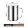 304 Stainless Steel Anti-Scald Double-Layer Water Cup for Kids and Students with Engraving