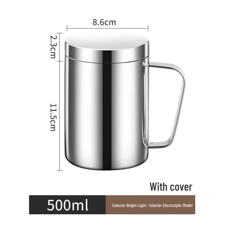 304 Stainless Steel Anti-Scald Double-Layer Water Cup for Kids and Students with Engraving