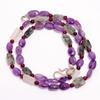 Amethyst Rutile Quartz Garnet Mix Shape Smooth Beads Necklace 4-12 Mm 17.5" UB-8510