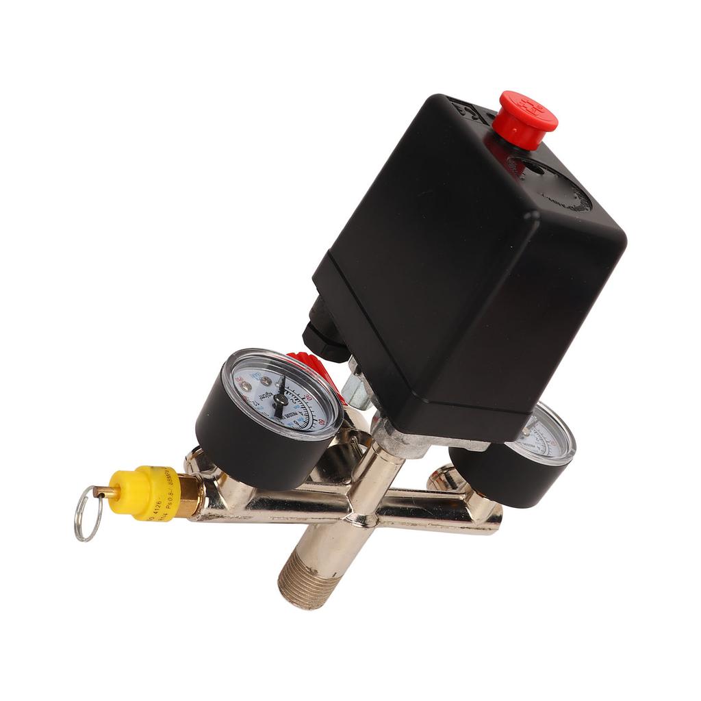 Air Compressor Pressure Switch Air Compressor Pressure Switch Control Valve Kit with US Style 3 in 1 Brass Port