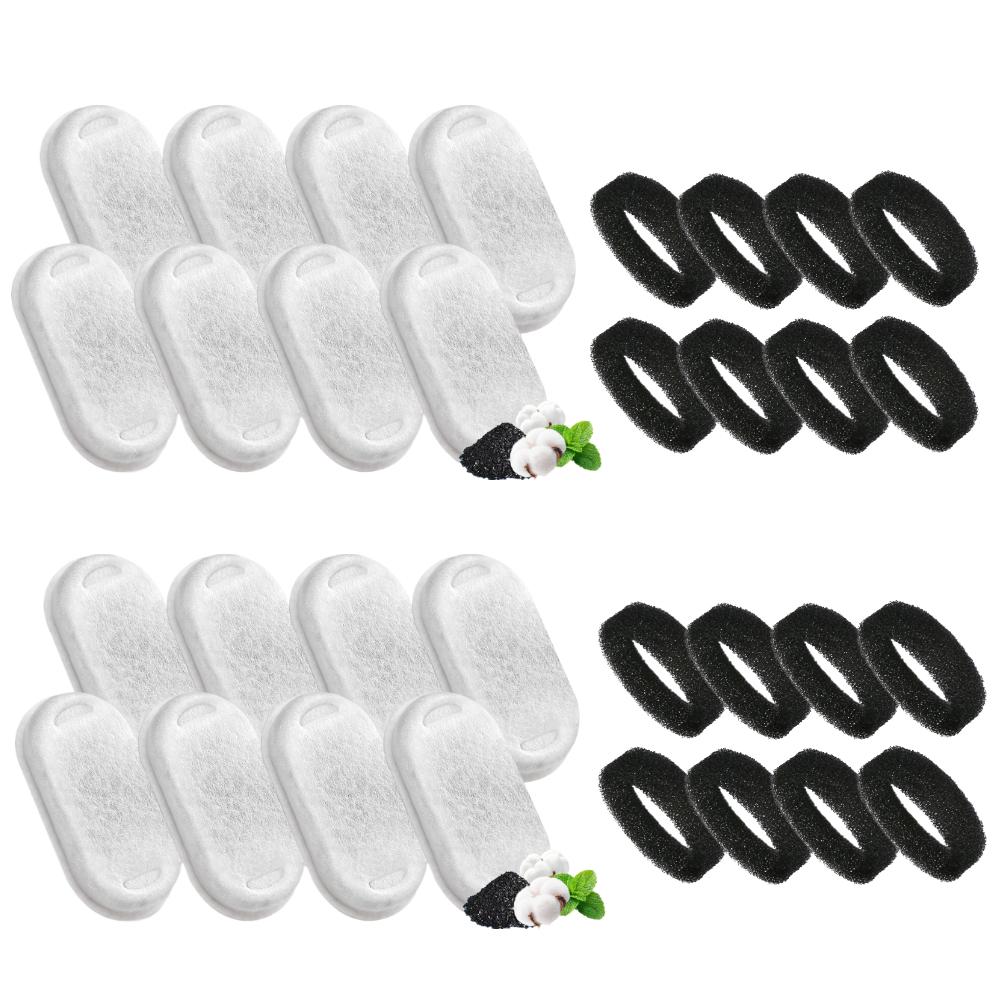 Replacement Filters Cat Water Fountain Filters Element for Stainless Steel Cat Water Fountain Activated Carbon Sponges Filters