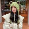Frog Knitted Wool Hat Women Winter Cute Ear Bag Head Cover Cuckold Ear Protection Warm Ear Cup Autumn and Winter Students