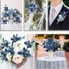 1Pcs Blue Eucalyptus Flowers Artificial Leaves Branch Fake Plant Decoration for Wedding Room Home Flower Arrangement Decor