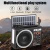 Портативный Bluetooth FM/AM/SW радиоприемник с солнечной батареей и аварийным динамиком с фонариком TF USB