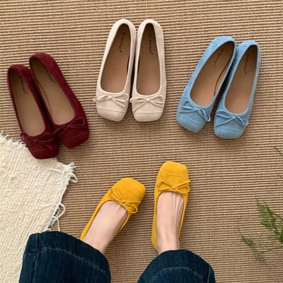 Внутренний каблук, увеличивающий рост, французские красные туфли-лодочки, женская обувь 2025, новая весна-лето, универсальные балетки, вечерняя обувь