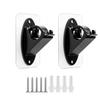 2pcs/set Adhesive & Screw Dual Use Curtain Rod Brackets Heavy Duty Curtain Rod Bracket  Home Office