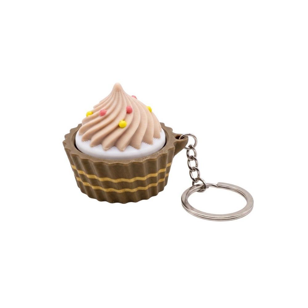 Simulated Dessert Dessert Fidget Clicker Plastic Dessert Button Key Ring for Adults