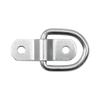 Galvanized Iron D-Ring Floor Hook: Small, Fixed, Semicircular Buckle