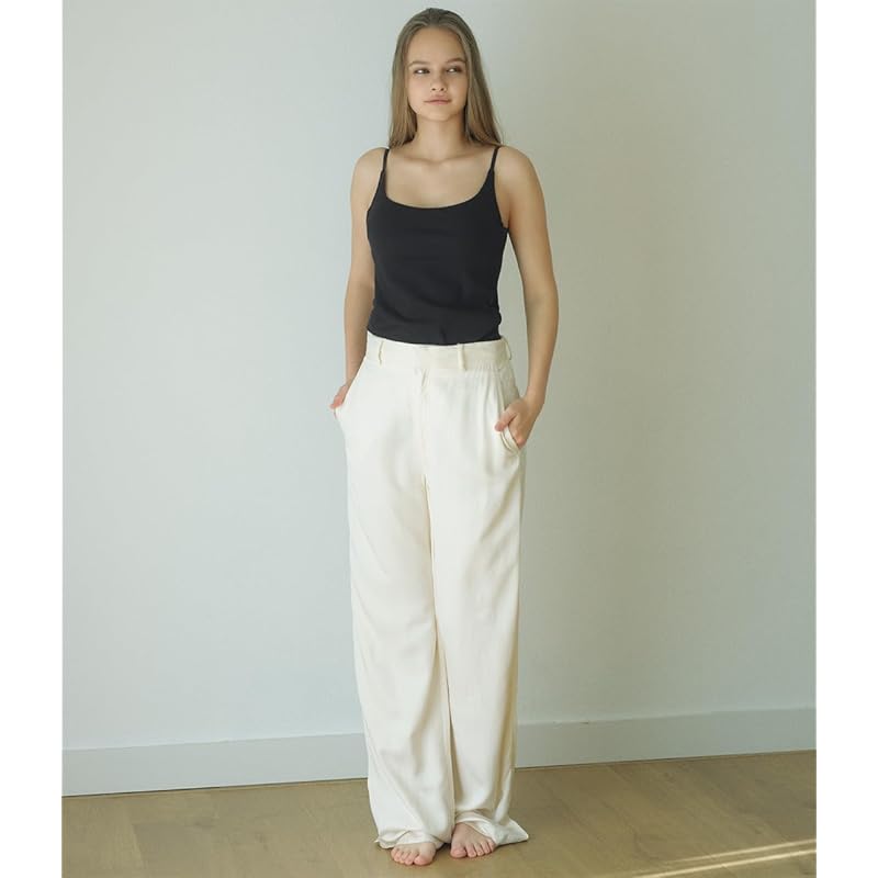 [Peach John] [With Cup] Non-wire Volume Up Cotton Blend Wakitaka Cover Armpit Meat Labelless][PJ BASIC] Cotton Mix Rib Bra Cami Bra Top Black M