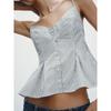 Za2025 Spring New Women clothes Sexy off-the-Shoulder Small Pleated Poplin Sleeveless Sling Top 2890456 063