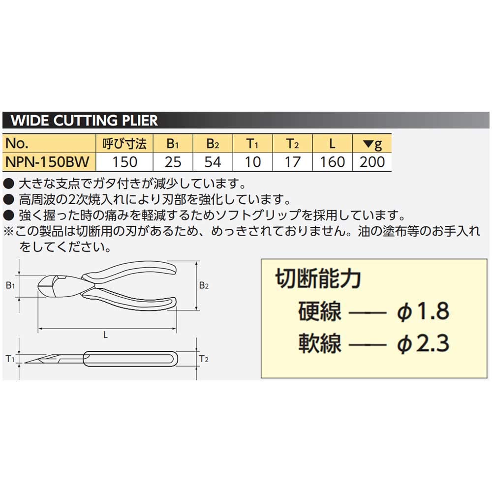 Kyoto Machine Tool Nepros Широкогубцы Co., Ltd. (КТК) НПН-150БВ