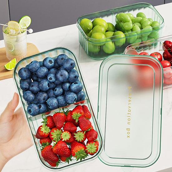 Контейнеры для хранения фруктов и овощей в холодильнике с регулируемым вентиляционным отверстием Съемная корзина Коробка для овощей и фруктов без бисфенола-А для хранения закусок