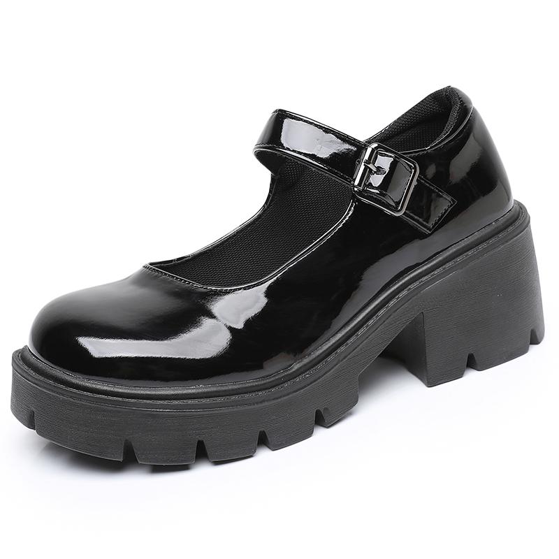 Женские туфли Мэри Джейн, винтажные туфли на платформе для девочек, туфли на высоком каблуке в стиле Лолиты, туфли в японском стиле для колледжа и милой студентки