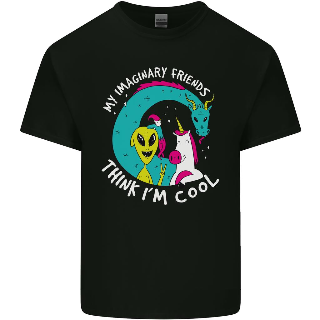 Imaginary Friends Alien Dragon Unicorn Unisexs Light Cotton TShirt