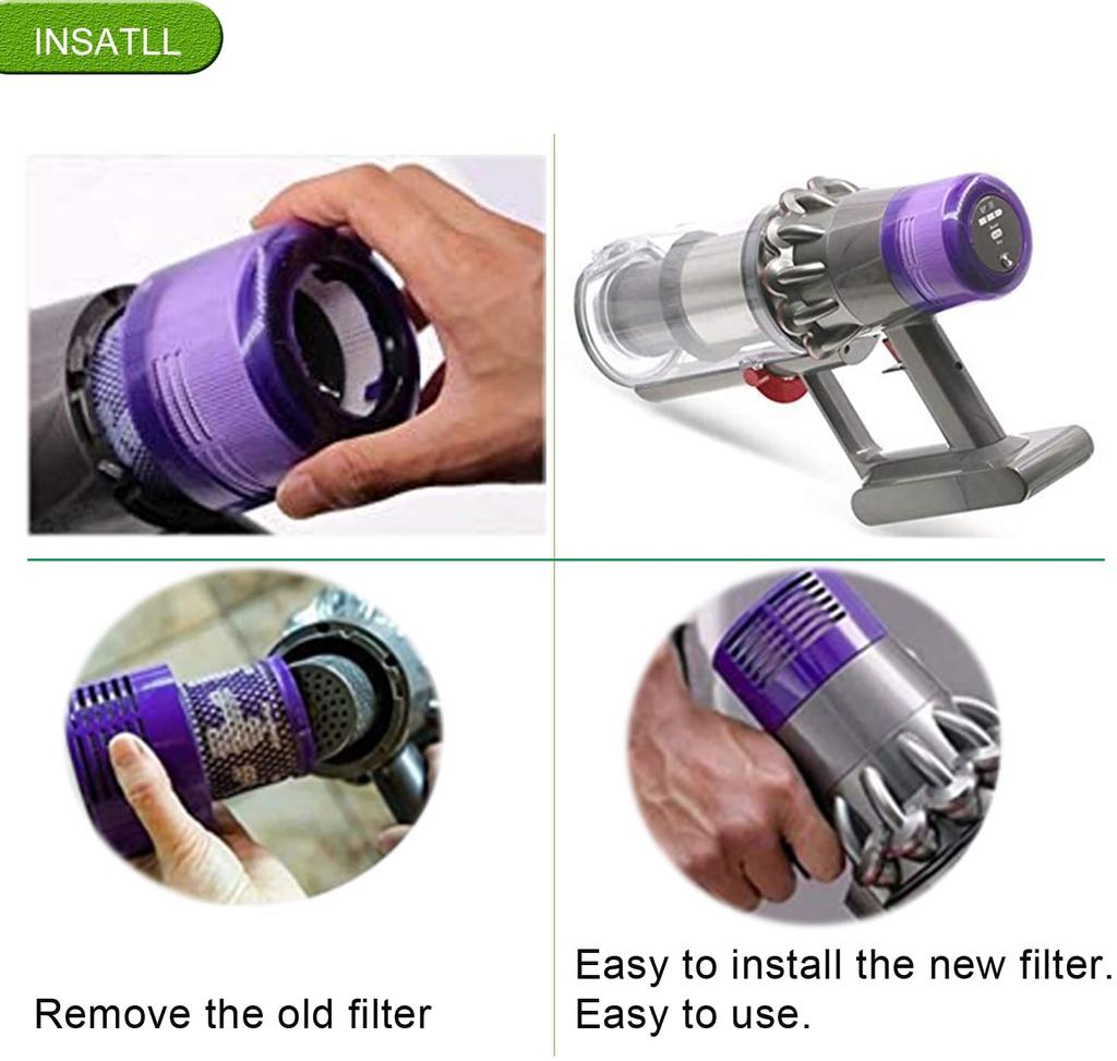 Моющиеся сменные фильтры для пылесоса Dyson V10 SV12 Cyclone Animal Absolute Total Clean