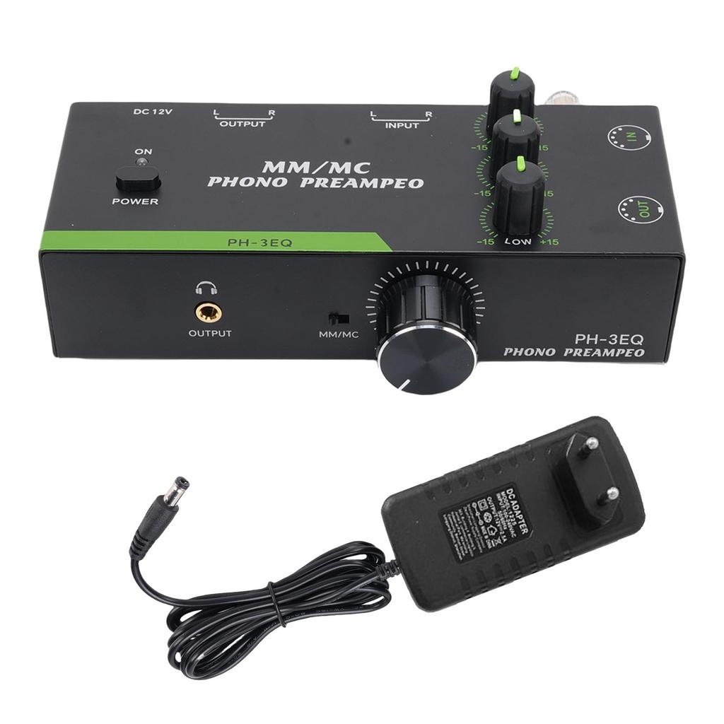 Фонокорректор 3-полосная регулировка Проигрыватель пластинок Усилитель Поддержка MM MC Картриджей Вход Выход XLR Вилка ЕС 100
