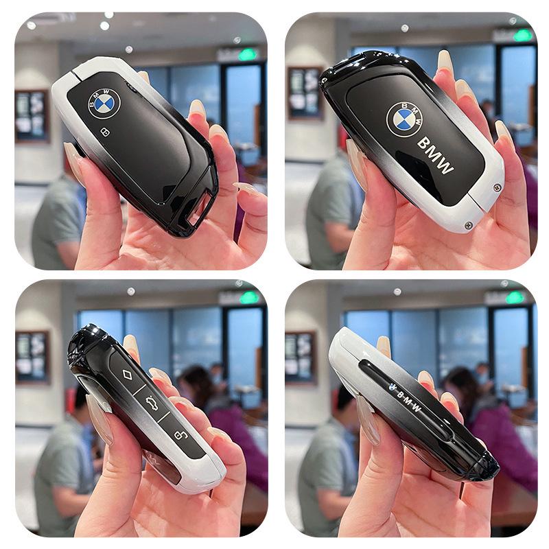 BMW 7 Series Key Case for 2023 Models: 740, 735Li, X7, iX, i7 - Metal Buckle Shell