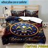 3pcs Custom Name Denver Basketball Team Bedding Set Includes 1 Duvet Cover & 2 Pillowcases for All Seasons Dormitory Home Decor Christmas gifts