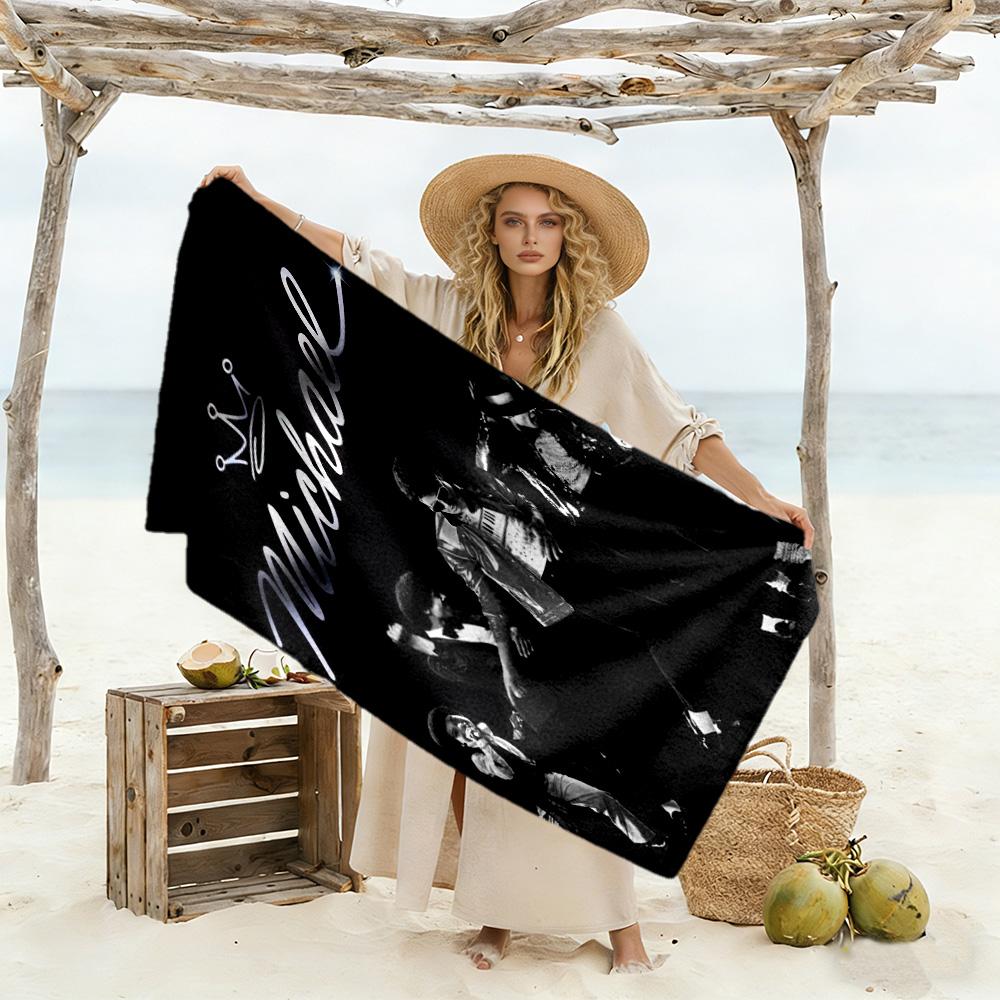 Michael Beach Towel Quick-Dry Soft Microfiber Comfortable Lightweight Perfect for Traveling Yoga Camping and Swimming
