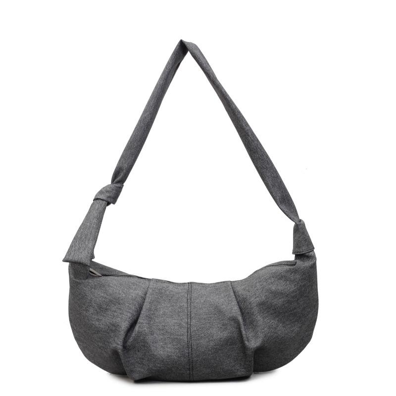 Korean denim messenger bag nylon dumpling bag lazy large capacity women commuter casual armpit bag