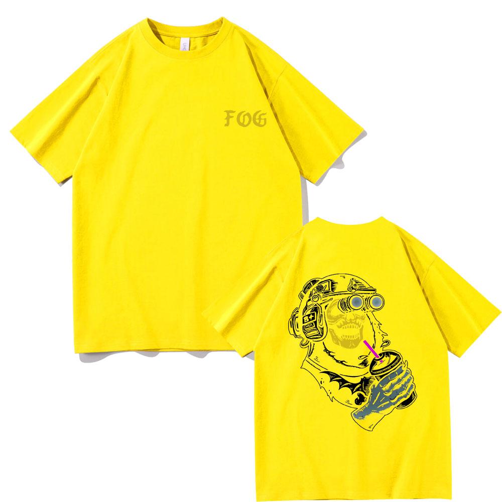 Футболка Forward Observations Group с готическим принтом скелета, мужская модная черная футболка с коротким рукавом в винтажном стиле