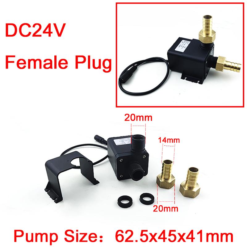 1/2" DC 12V 24V Высоковольтный Ультра-тихий Солнечный Водяной Насос 800л/ч Бесщеточный Двигатель Погружной Насос Циркуляционный Насос Разъем