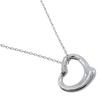 TIFFANY&Co. Открытое сердце Ожерелье 2 шт. бриллиант Elsa Peretti Серебро925/бриллиантовое сердце 3,3 г Женское Б/у