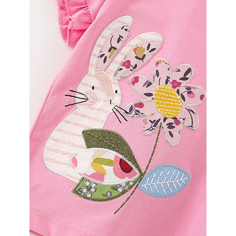 Трансграничная летняя футболка Malwee для девочек, новинка, с круглым вырезом, модная, для детей младшего и старшего возраста, с коротким рукавом, в западном стиле, детские топы