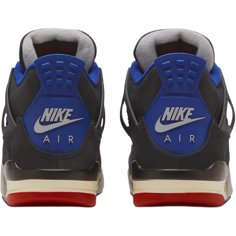 Air Jordan 4 Retro GS Rare Air Kids Sneakers Black Fire-Red Deep-Royal-Blue IB4171-003