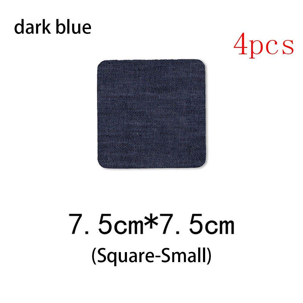 4Pcs New Applique Pants Knee Elbow Jeans DIY Iron-on Fabric Patch