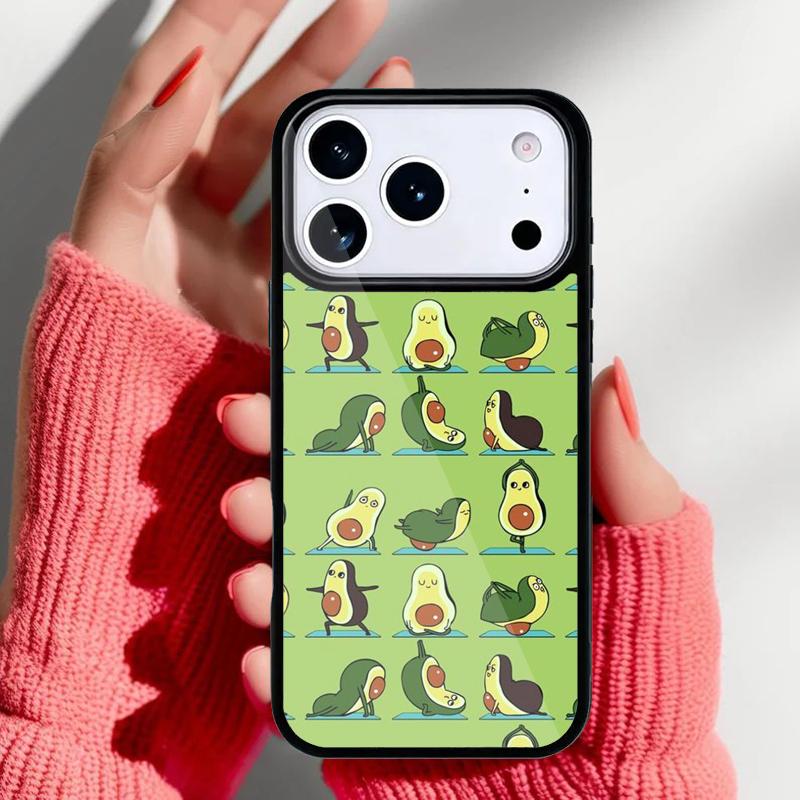 Newest Delicious Avocado Pattern Phone Case for iPhone 17 Air 16e 15 14 13 Pro Max Back Cover for 12 11 Pro Coque