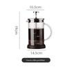 French Presses Pot Double Layer Heat Resistant Coffee Pot and Insulated Tea Brewer Milking Foam Hand Flushing Household Filter