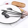 16 Pcs Mirror Black Gold Stainless Steel Cutlery Set Christmas Tableware Dinnerware Set Knife Spoons Cake Fork Home Silverware